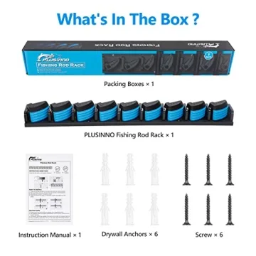 PLUSINNO Fishing Rod Holder for 9 Rods Space Saver