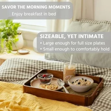 Acacia Wooden Serving Tray - Versatile & Elegant for Entertaining