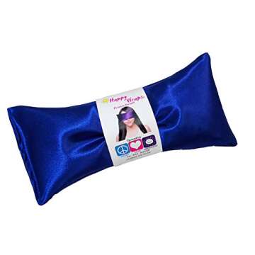 Happy Wraps Lavender Eye Pillow - Hot Cold Aromatherapy Satin Eye Mask for Yoga, Sleeping, Migraines...