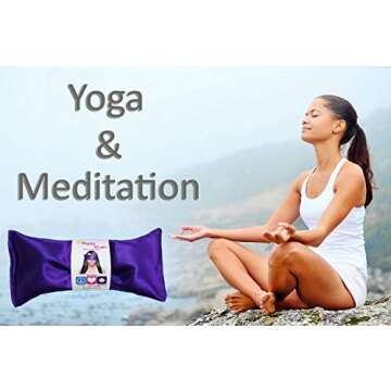 Happy Wraps Lavender Eye Pillow - Hot Cold Aromatherapy Satin Eye Mask for Yoga, Sleeping, Migraines, Stress, Relaxation - Gifts for Women, Birthdays, Coworkers, Christmas - Sapphire