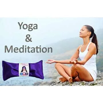 Happy Wraps Lavender Eye Pillow - Hot Cold Aromatherapy Satin Eye Mask for Yoga, Sleeping, Migraines, Stress, Relaxation - Gifts for Women, Birthdays, Coworkers, Christmas - Sapphire