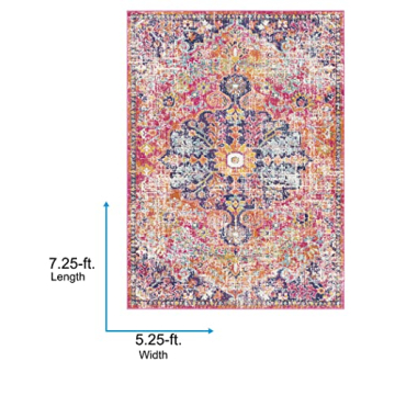 Livabliss Odelia Vintage Bohemian Area Rug 5'3" x 7'3"