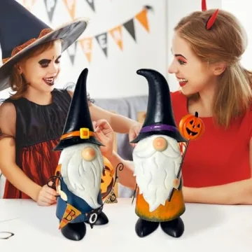 HONGLAND 14 Inch Metal Gnomes Fall Thanksgiving Decor