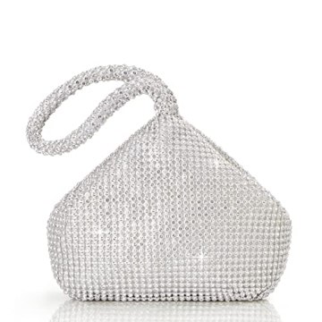 BABEYOND Sparkly Rhinestone Clutch Evening Bag for Weddings and Parties