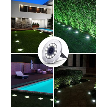 Biling Solar Outdoor Lights - 12 Pack Waterproof Garden Lights