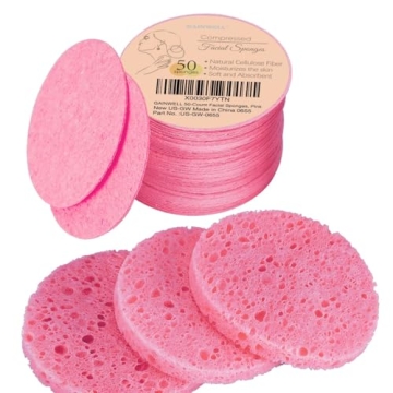 GAINWELL 50-Count Eco-Friendly Facial Sponges for Skincare