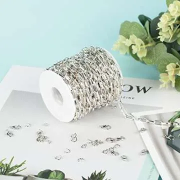 YOUBEIYEE 32.8 Feet Chains for Jewelry Crafting