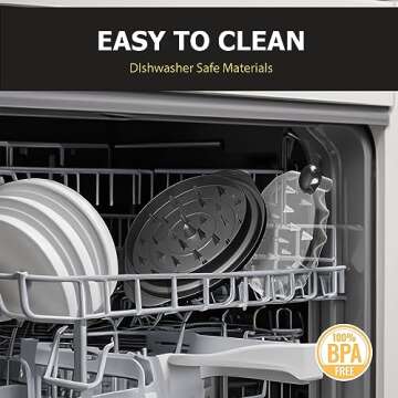 Easy Chicken Shredder Tool with Twist Action - BPA-Free, Large 11", Non-Slip, Dishwasher Safe, Clear Top, Cleaning Brush, Classic Black with Manual. For Meat, Beef, Pork from Tricky Chicken