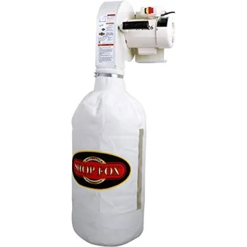 Shop Fox W1826 Wall Dust Collector - 2.5 Micron Filtration, Compact & Quiet