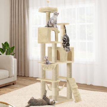 YITAHOME 75" Cat Tree Tower - Multi-Level Indoor Pet Playhouse