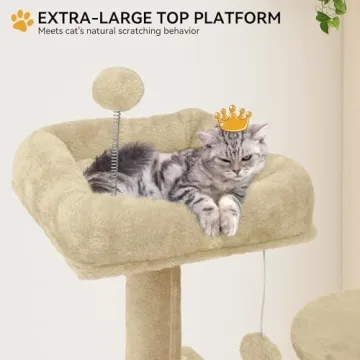 YITAHOME 75in Cat Tower - Cozy Multi-Level Cat Furniture