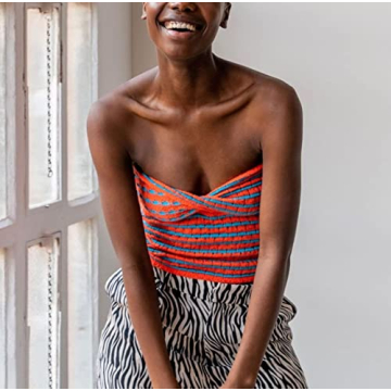 MISSACTIVER Women Striped Knit Crop Tube Top for Parties