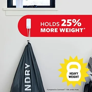 Command 10 lb XL Heavyweight Wall Hook for Easy Hanging