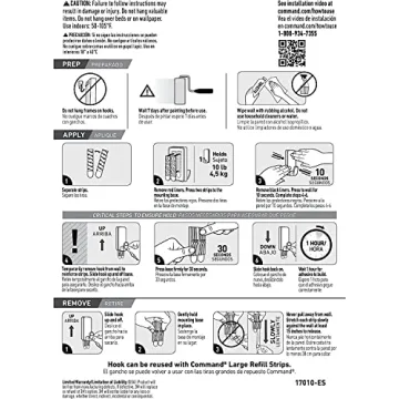 Command 10 lb XL Heavyweight Wall Hook for Easy Hanging