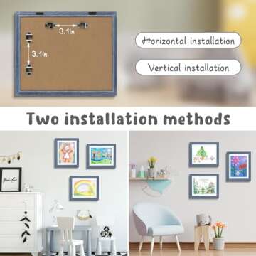 Golden State Art, 10x12.5 Kids Art Frames, Front-Opening, Great for Kids Drawings, Artworks, Childre...