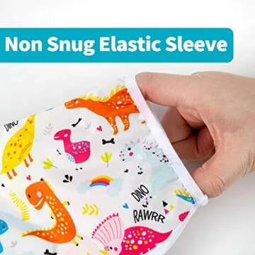 2 Pcs Waterproof Long Sleeved Bib Set for Toddlers