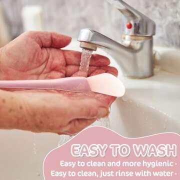 2 Pcs Silicone Face Mask Brush Applicator Face Mask Spatula Facial Mask Brush Skincare Applicator for Facial Mud, Clay Mask, DIY, Modeling Mask, Body Lotion