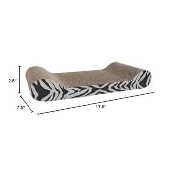 Catit Cat Scratcher with Catnip, Tiger Print Lounge, 52420,Black