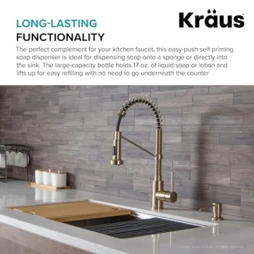 KRAUS Boden Soap Dispenser Antique Bronze Stylish Design