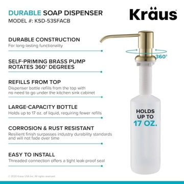 KRAUS Boden Soap Dispenser Antique Bronze Stylish Design