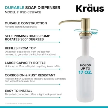 KRAUS Boden Soap Dispenser Antique Bronze Stylish Design