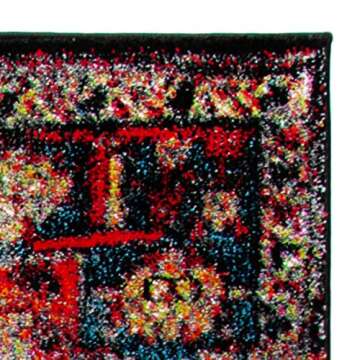 SAFAVIEH Vintage Hamadan Collection Accent Rug - 4' x 6', Orange & Multi, Traditional Persian Design, Non-Shedding & Easy Care, Ideal for High Traffic Areas in Entryway, Living Room, Bedroom (VTH217B)