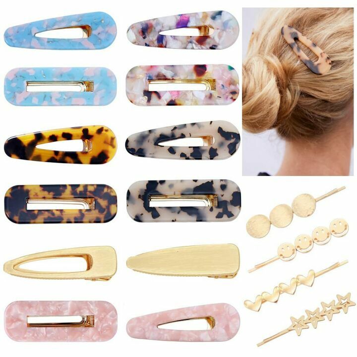 Acrylic Pearls Hair Clips - 16 PCS for Stylish Looks