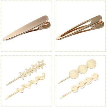 Acrylic Pearls Hair Clips - 16 PCS for Stylish Looks