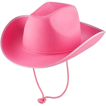 Bedwina Pink Cowgirl Hat - Adjustable Felt Hat for Fun Events