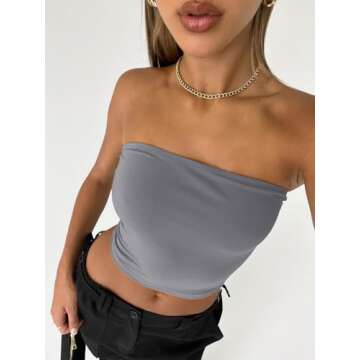 Trendy Queen Women's 3 Pack Summer Tube Tops - Chic Bandeau Basics for Perfect Outfits
