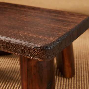 SINOBEST Wooden Stool - Sturdy Step Stool for All Ages