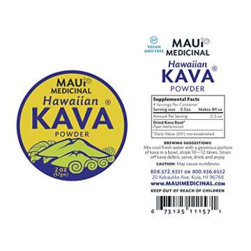 Maui Medicinal Herbs Hawaiian Kava Root Powder 2oz.