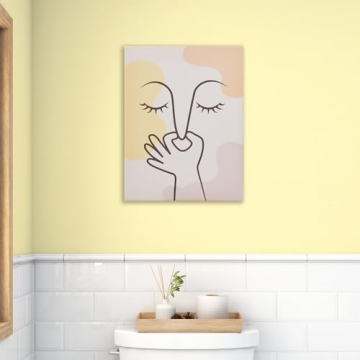 SOONOW Funny Bathroom Canvas Art Decor - Unique Gift Idea