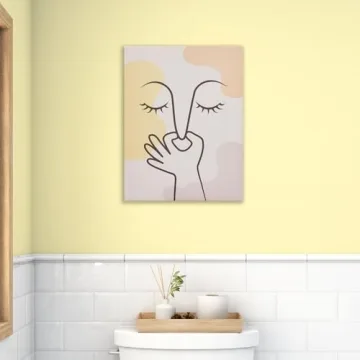 SOONOW Funny Bathroom Canvas Art Decor - Unique Gift Idea