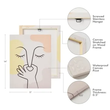 SOONOW Funny Bathroom Canvas Art Decor - Unique Gift Idea