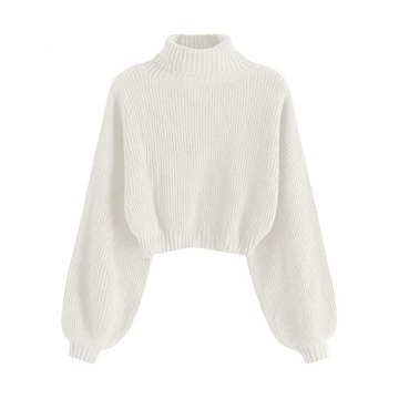 Stylish ZAFUL Cropped Turtleneck Sweater for Women