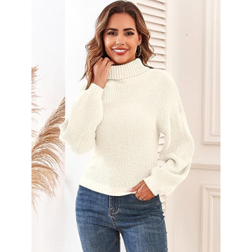 Stylish ZAFUL Cropped Turtleneck Sweater for Women