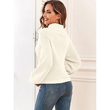 Stylish ZAFUL Cropped Turtleneck Sweater for Women
