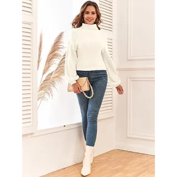 Stylish ZAFUL Cropped Turtleneck Sweater for Women