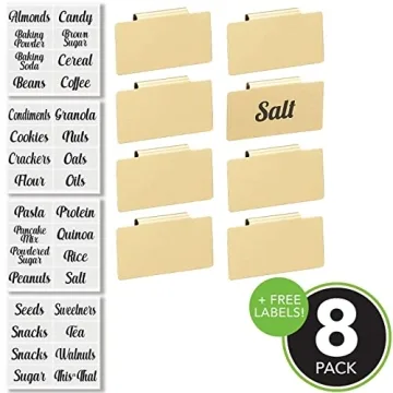 mDesign Clip-On Kitchen Storage Tags - Set of 8 - Stylish & Functional