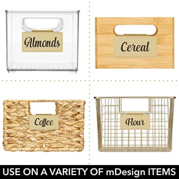 mDesign Clip-On Kitchen Storage Tags - Set of 8 - Stylish & Functional