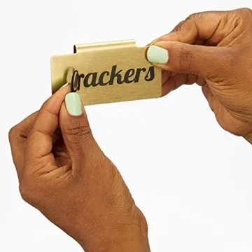 mDesign Clip-On Kitchen Storage Tags - Set of 8 - Stylish & Functional