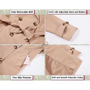 RISISSIDA Women Trench Coats Beige S