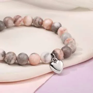 Jewelry&Card 21st Birthday Gifts for Her, Natural Stone Bracelet 21 Year old Birthday Gifts for Wome...