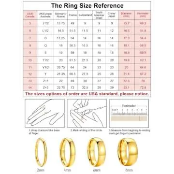 FaithHeart Mens Stainless Steel Wedding Band Rings - 2/4/6/8 mm Silver/Black/Gold Plated Polished Wedding Bands Non Tarnish Engagement Ring Mens Ring Comfort Fit Size 4-12