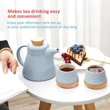 Elegant 10-Piece Ceramic Teapot Set for Gift Giving