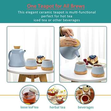 Elegant 10-Piece Ceramic Teapot Set for Gift Giving