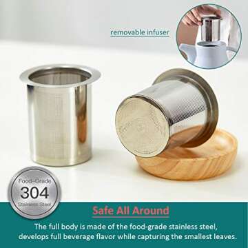 Elegant 10-Piece Ceramic Teapot Set for Gift Giving