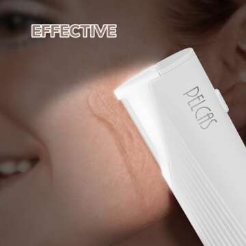 PELCAS Electric Dermaplaning Tool Kit with LED Light, Mini Face Dermaplaning Razor, Painless 3 Speed...