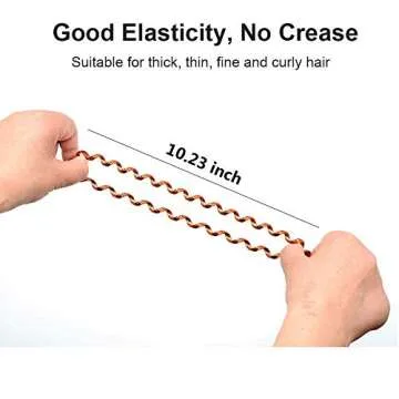 10Pcs No-Crease Spiral Hair Ties for All Hair Types